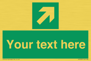 Custom Arrow Top Right Sign